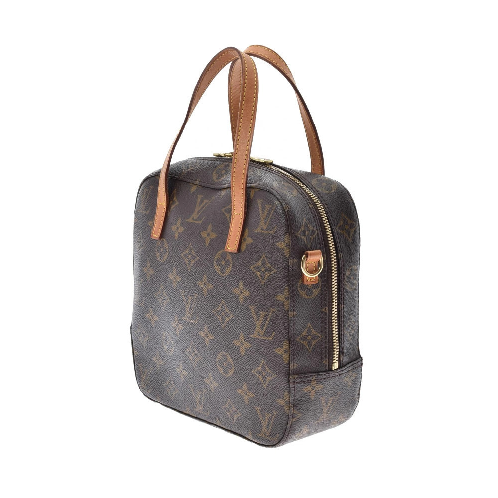 Louis Vuitton Brown Canvas Spontini Monogram Handbag Brown